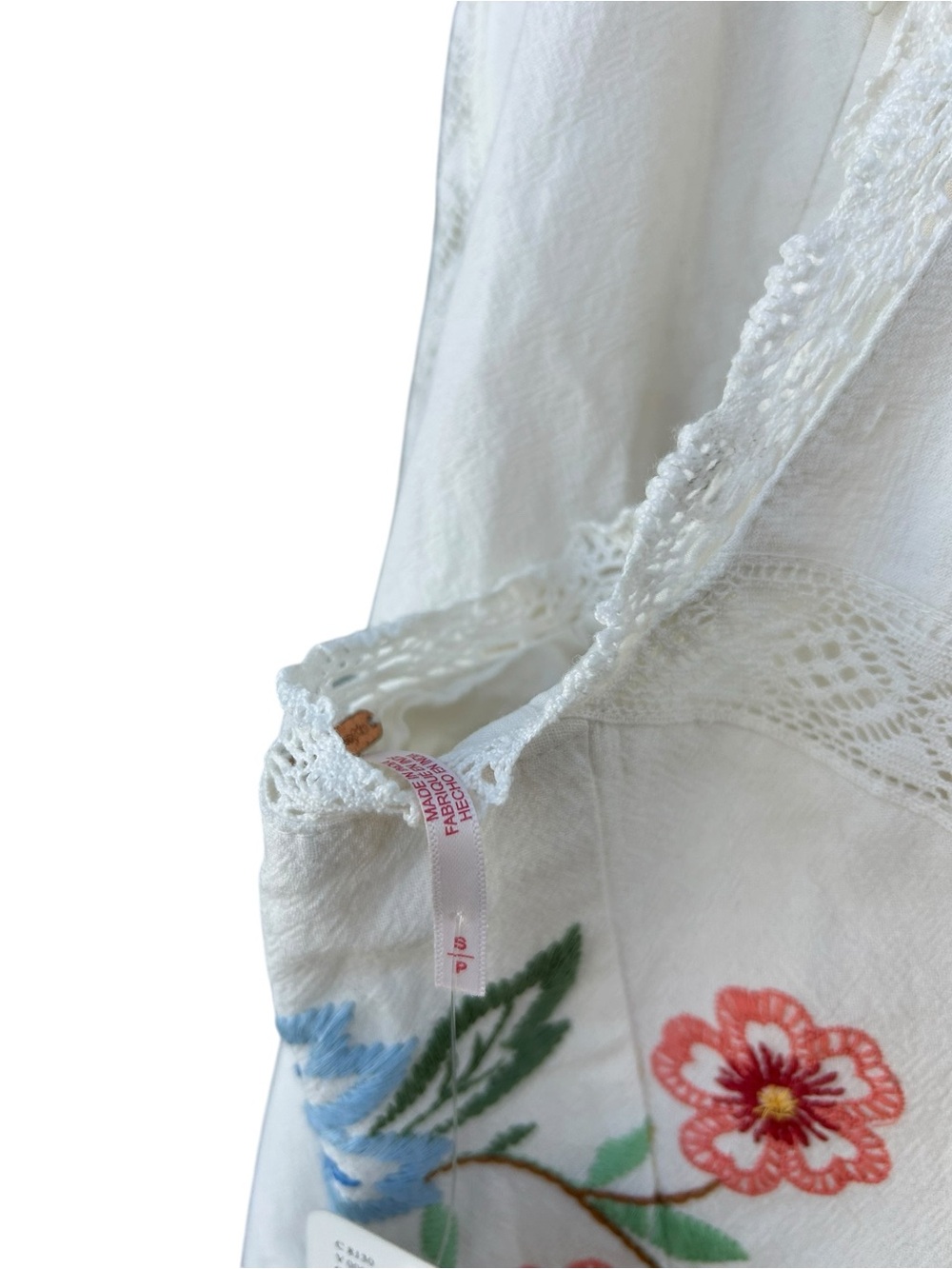 NWT Free People Willow Embroidered Mini Dress - Size Small - White - Cottagecore - Picture 10 of 16